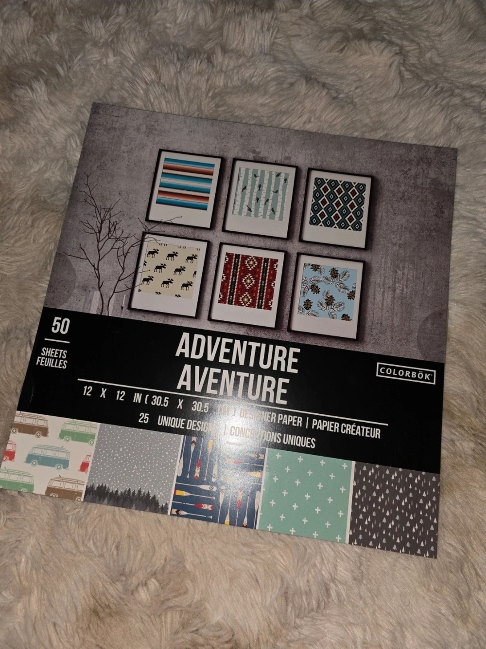 Colorbok Adventure Patterned Paper 12x12, 50 Sheets